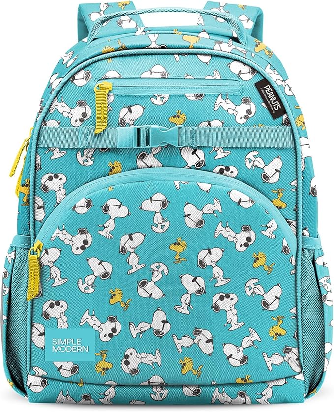 Simple Modern Medium Peanuts Toddler Backpack for School Girls and Boys | Kindergarten Elementary Kids Backpack | Fletcher Collection | Kids - 15" tall | Snoopy & Woodstock