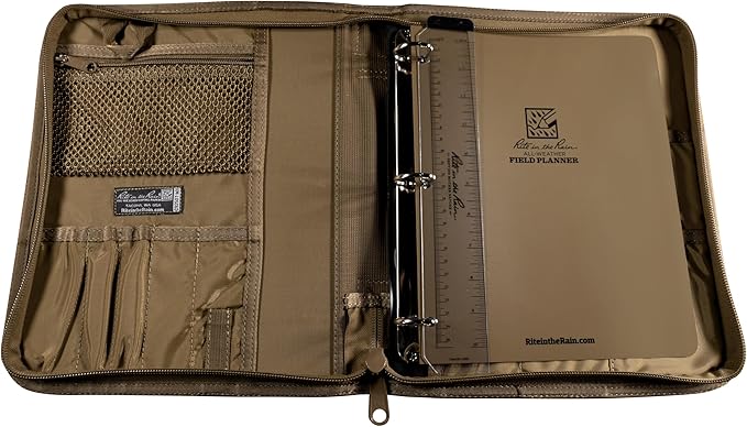 Rite in the Rain Weatherproof Starter Field Planner Kit, MultiCam CORDURA fabric Cover, 1" Ring Binder, Ruler / Writing Guard (No. 9250M-MX)