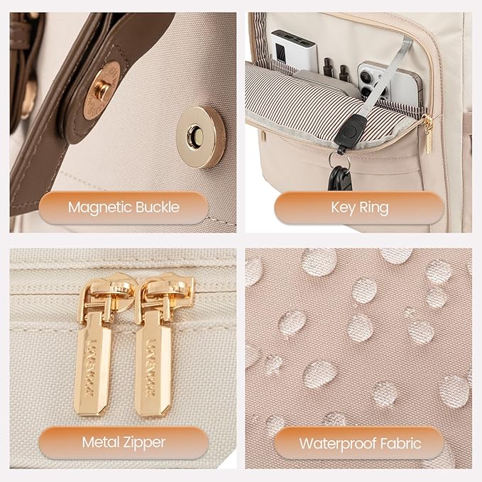 LOVEVOOK Travel Laptop Backpack Purse for Women Fashion Vintage Computer Backpack 15.6 Inch Large Teacher Nurse Backpack Casual Daypack for Business Work College