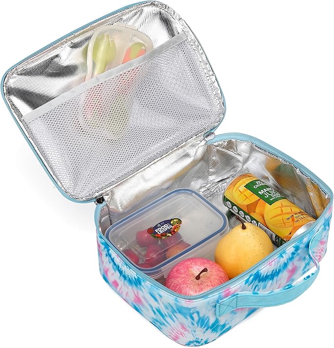 BLUEFAIRY Girls Backpack with Lunch Box for Kids Primary Elemenatry Book Bag Set Middle School Bookbags Set for Teens Childs Back to School Gifts 2 Pcs Blue