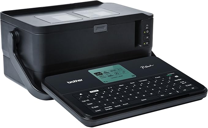 Brother P-touch Label Maker, Commercial/Lite Industrial Portable Labeler, PTD800W, Wi-Fi-Mobile-PC Connectivity, Extra-Wide Multi-Line Labeling, Links to Excel, Black