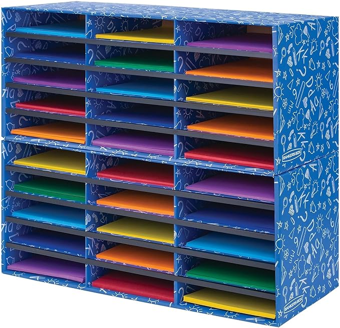 Bankers Box Classroom 30 Compartment Mail Sorter, Single (3384401)