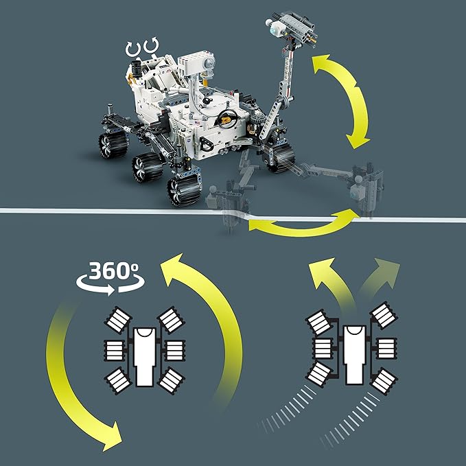 Lego Technic NASA Mars Rover Perseverance Space Model with AR Application Experience, Construction Toy Vehicle Science and Engineering, Gift for Boys and Girls 10 Years Old and Over 42158