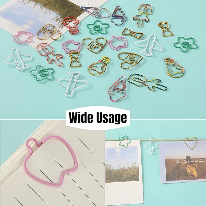 Mr. Pen- Cute Paper Clips, Assorted Colors, 24 pcs, Cute Planner Clips
