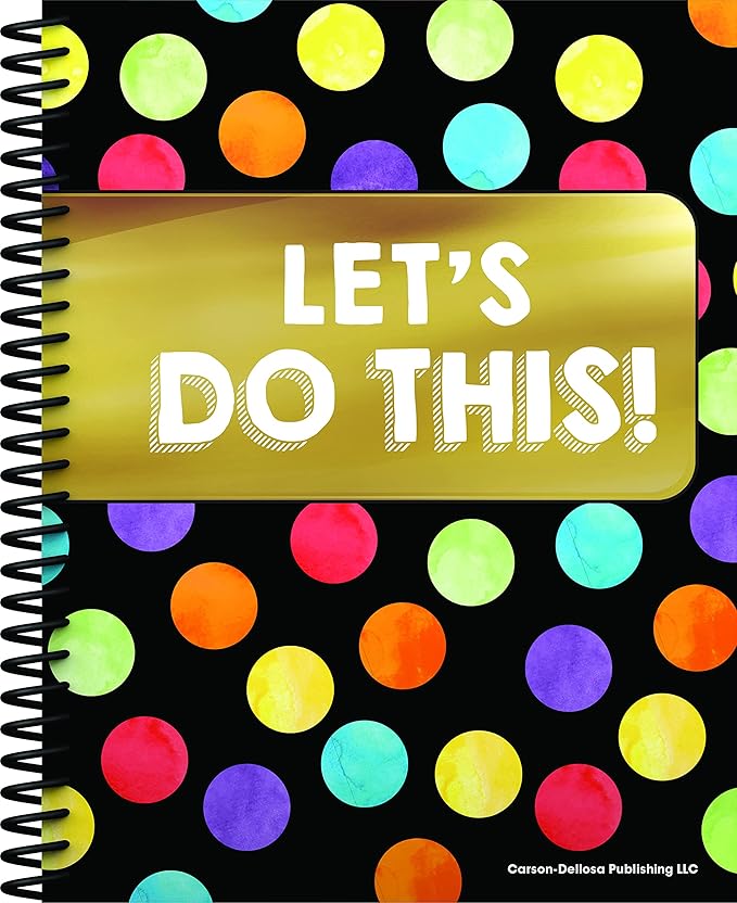 Carson Dellosa Celebrate Learning Teacher Planner 2025-2026, Undated 8" x 11" Lesson Plan Book With Stickers, Class Schedule, and Weekly Calendar School Supplies, Homeschool and Classroom Must Haves