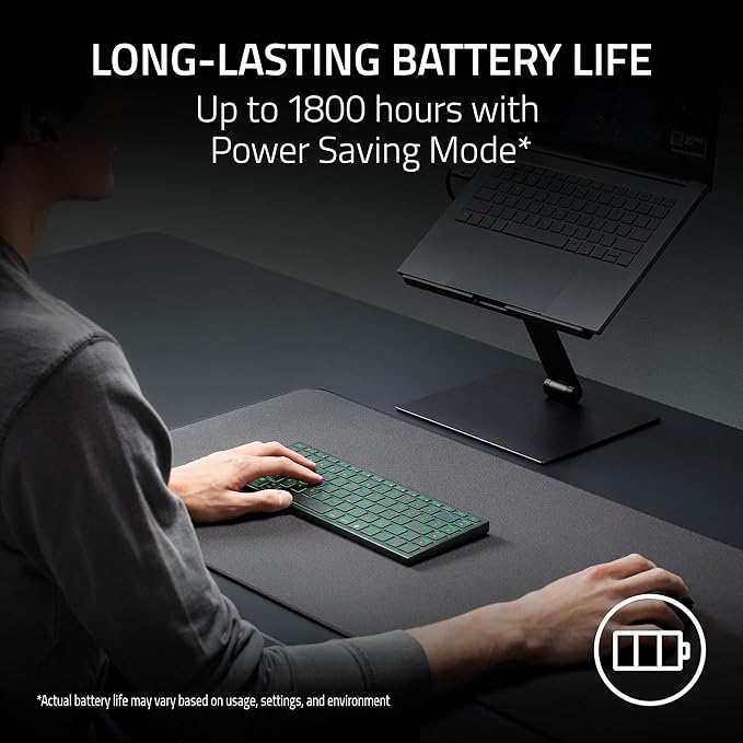 Razer Joro Portable Wireless Gaming Keyboard: Thin, Light, Compact - Chroma RGB - Low Profile Switches - Bluetooth - Long Battery Life - Snap Tap - For PC & Mac Laptops, Steam Deck, Smartphone, Tablet