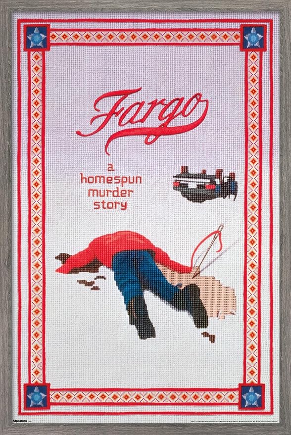 Fargo (1996) - One Sheet Wall Poster, 34L" x 22.4W", Barnwood Framed Version