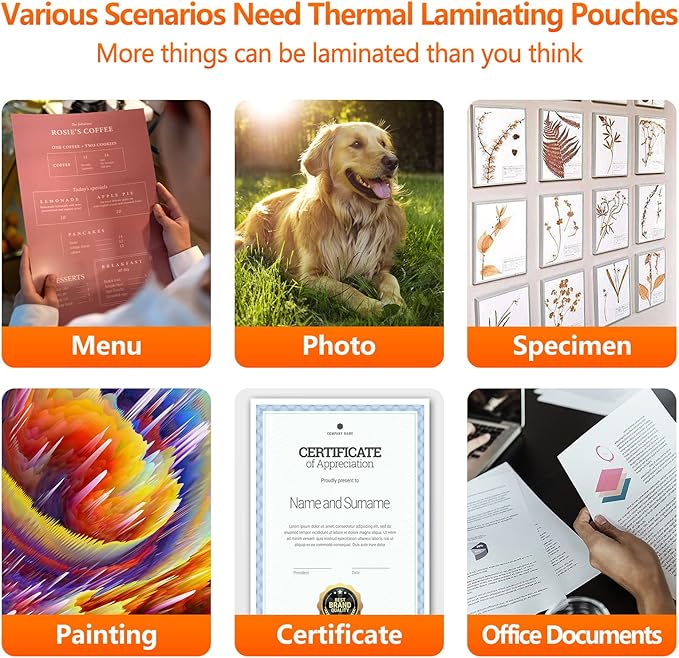 SJPACK Thermal Laminating Pouches, 9 x 11.5 Inches Laminating Sheets, 3 mil Thick Laminate Sheets, 6000 Pack,Clear