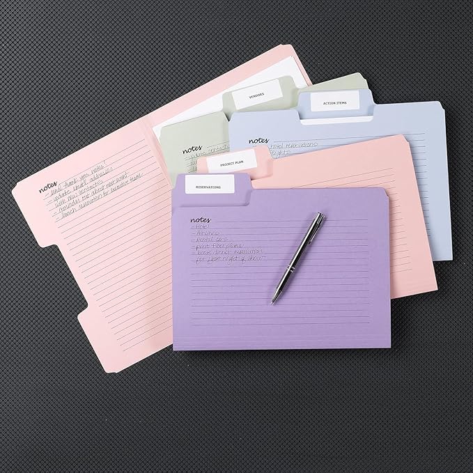 Smead File Folder, SuperTab Oversized Tab File Folders, 1/3-Cut Oversized Tabs, Letter Size, Assorted Colors, 48 per Pack (11651)