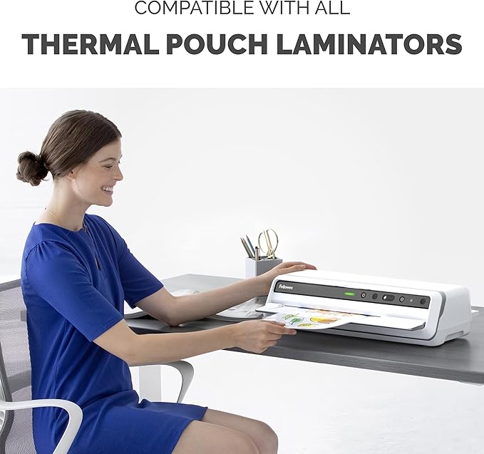 Fellowes Hot Laminating Pouches, 3 Mil, Menu Size, 50 Per Pack (52013)