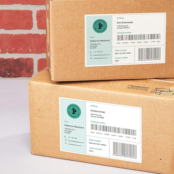 Avery Glossy White Rectangle Labels, 5.5" x 8.5", 200 Glossy White Labels, Permanent Adhesive, Laser/Inkjet Printable