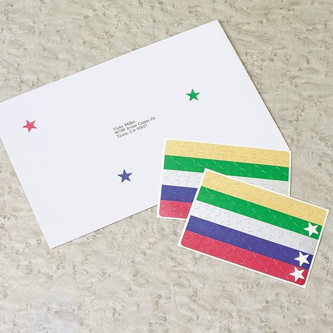 Avery Foil Star Labels, 1/2", Assorted Colors, Non-Printable, 8 Packs, 3,520 Star Stickers Total (21922)