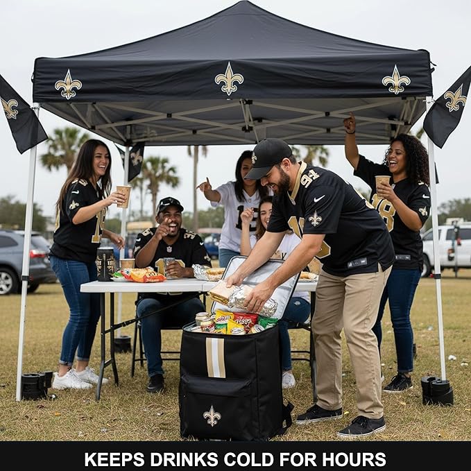 Cooler Backpack – Portable Soft Sided Ice Chest – Insulated Bag Holds 36 Cans - Football Gear – Show Your Team Spirit with Officially Licensed Fan Gear