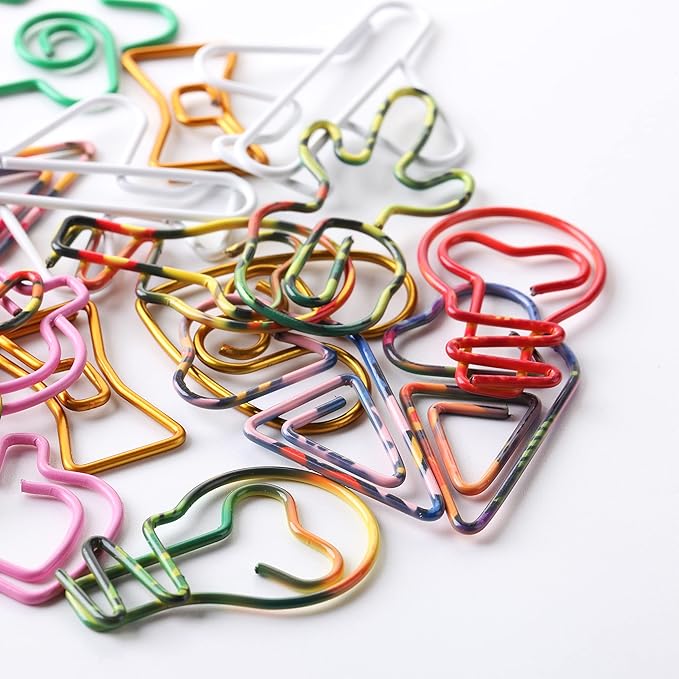 Mr. Pen- Cute Paper Clips, Assorted Colors, 24 pcs, Cute Planner Clips