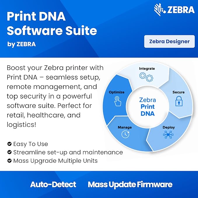Zebra ZD421 Direct Thermal Label USB Printer 203 DPI ZD4A042-D01M00EZ