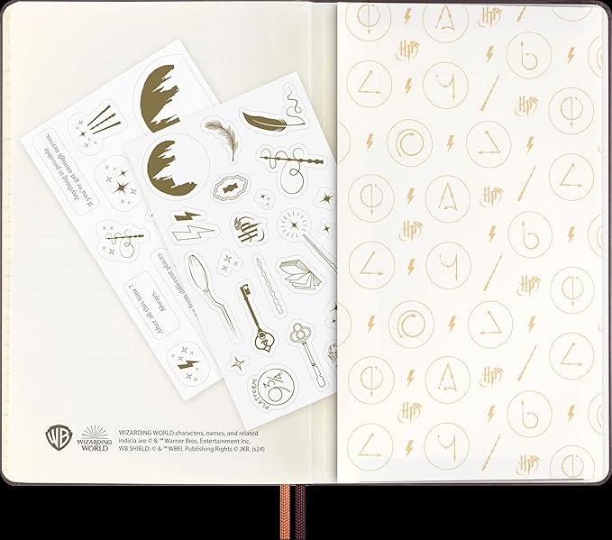 Moleskine Daily Planner Wizarding World Harry Potter Spells Kollektion Accio, 12-Monats Linierter Tagesplaner, Phosphoreszierender Fester Einband, Großformat 13 x 21 cm