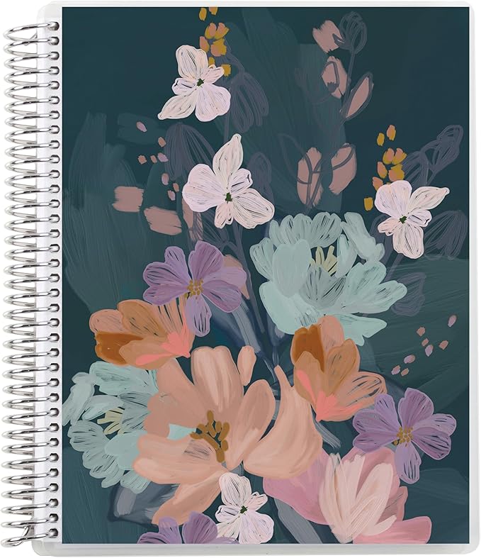 Erin Condren Dot Grid 7x9 Bold Blooms Cover Notebook Spiral Bound Journal for Writing, and Note Taking, Premium Paper, Stylish Floral Cover, Perfect for School, Office, and Creative Planning