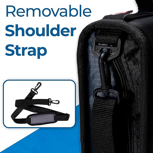 Case-it Universal Zipper Binder | 2-Inch O-Rings, 13-Inch Laptop/Tablet Padded Pocket, 400 Sheet Capacity, Multiple Storage Pockets & Shoulder Strap | School & Office Organizer | LT-007 Denim Blue