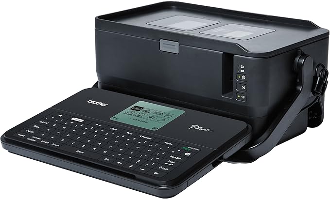 Brother P-touch Label Maker, Commercial/Lite Industrial Portable Labeler, PTD800W, Wi-Fi-Mobile-PC Connectivity, Extra-Wide Multi-Line Labeling, Links to Excel, Black
