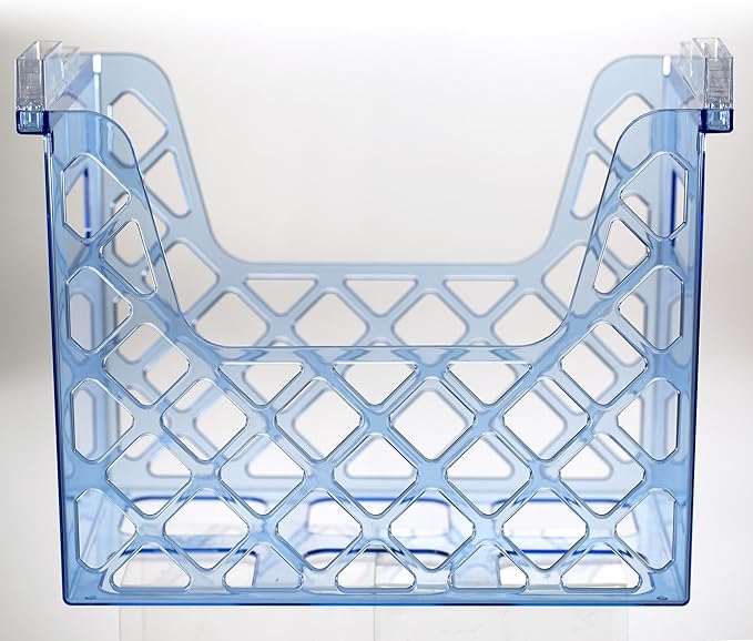 Officemate Blue Glacier Desktop File Organizer, 1 Section, Letter-Size, 8.63" Long, Translucent Blue