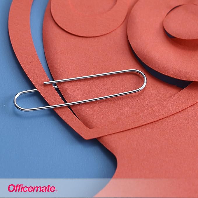 Officemate Giant Paper Clips, Pack of 10 Boxes of 100 Clips Each (1,000 Clips Total) (99914)