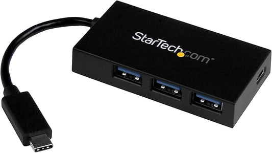 StarTech.com USB C Hub - 4 Port USB-C to USB-A (3X) and USB-C (1x) - with Power Adapter - USB Type C Hub - Port Expander (HB30C3A1CFS)