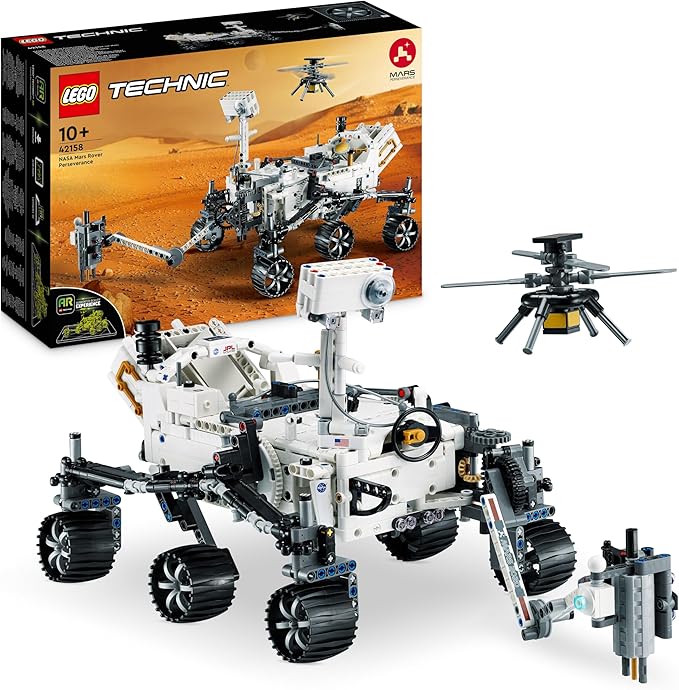 Lego Technic NASA Mars Rover Perseverance Space Model with AR Application Experience, Construction Toy Vehicle Science and Engineering, Gift for Boys and Girls 10 Years Old and Over 42158