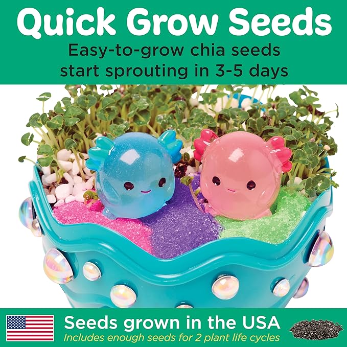 Creativity for Kids Mini Garden: Axolotl Terrarium - STEM Science Kit for Kids, Axolotl Arts and Crafts, Gifts Easter Basket Stuffers and DIY Girls Toys (Age 6+)