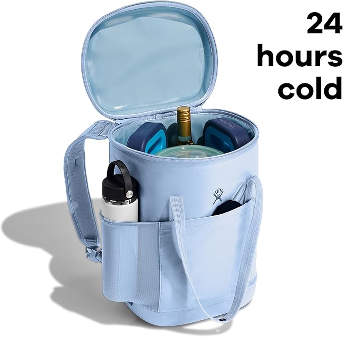 Hydro Flask Cooler Backpack - Insulated Portable Soft Cooler - 20 L Capacity in Cascade and Surf Blue