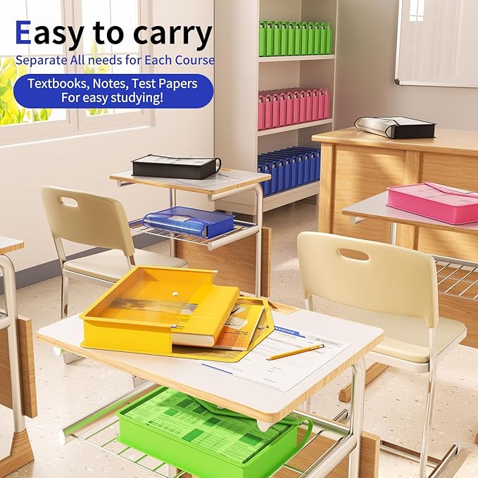 2 Pack Plastic Expanding File Folder, Transparent envelopes with Snap Closure, Fit Letter/A4 Size for School/Office/Home/Hospital, No Dividers, Large Capacity（Black）