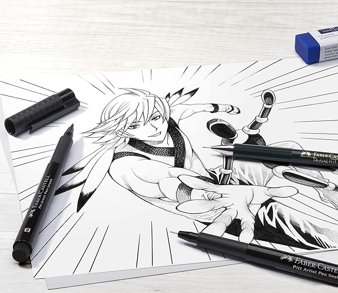 Faber-Castell Creative Studio Manga Starter Set, Multicoloured, For Art, Craft, Drawing, Sketching, Home, School, University, Colouring