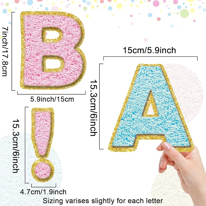 150 PCS Large 6" Bulletin Board Letters Set, Preppy Patch Party Pastel Classroom Alphabet Cutout Letter for Bulletin Board Display Home School, A Great Helper to Inspire Students' Learning Interest