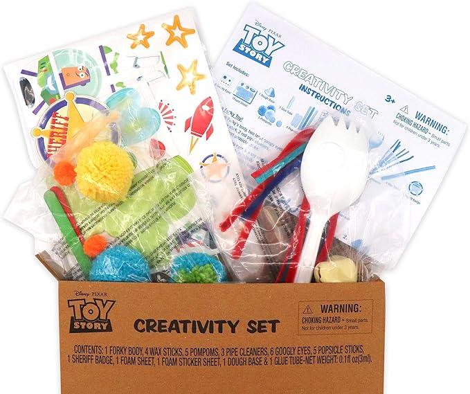 Disney-Pixar's Toy Story Creativity Set – Art Activity Kit with Stickers, Coloring Sheets, Markers & More – Fun Travel Set for Kids, Party Favor & Gift for Ages 3+
