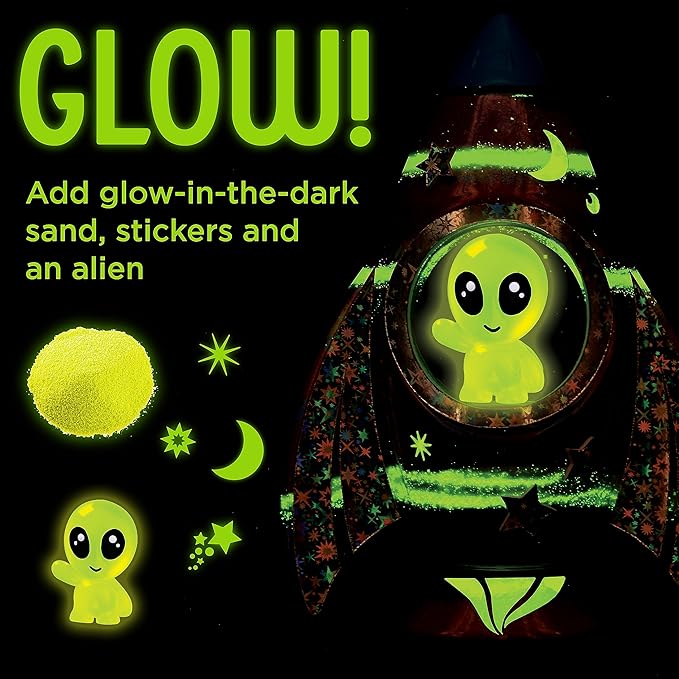 Creativity for Kids Sand Art Kit: Rocket Ship - DIY Kids Space Toys, Easter Basket Stuffers & Gifts for Boys (Ages 6+)