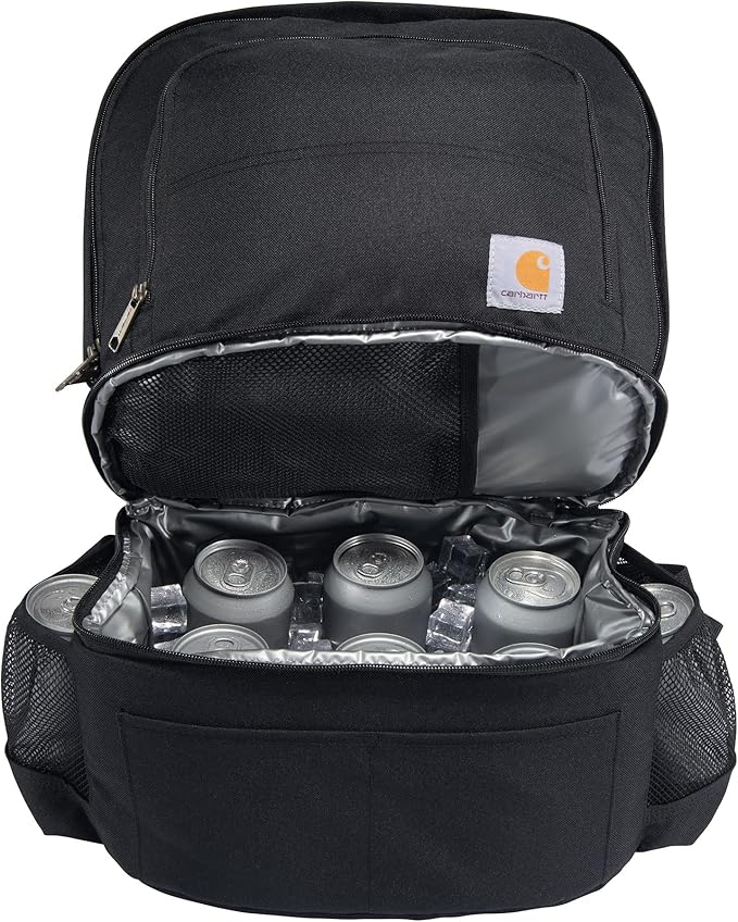 Mens Insulated 24 Can Two Compartment Cooler Backpack Backpack With FullyInsulated Cooler Base