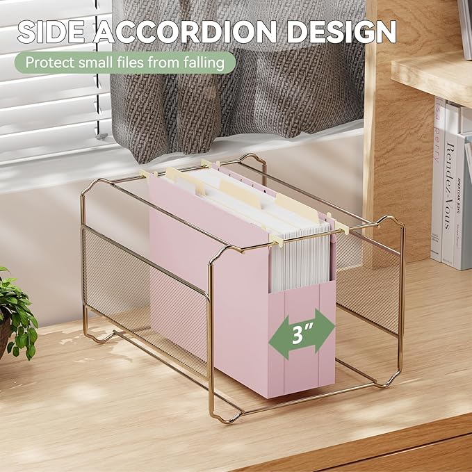 Plastic Extra Wide Hanging File Folder Letter Size,Heavy Duty Reinforced 3" Expansion Accordian Pocket,6 Pack Filing Cabinet Folders with Tabs,Pastel Color Hanging Organizer for Bulky Files