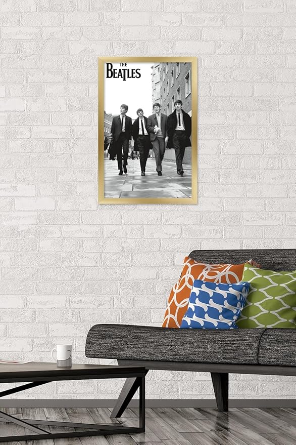 Trends International The Beatles - In London Wall Poster, 22.4L x 14.7W, Gold Framed Version
