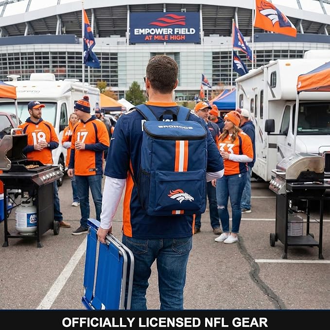 Cooler Backpack – Portable Soft Sided Ice Chest – Insulated Bag Holds 36 Cans - Football Gear – Show Your Team Spirit with Officially Licensed Fan Gear