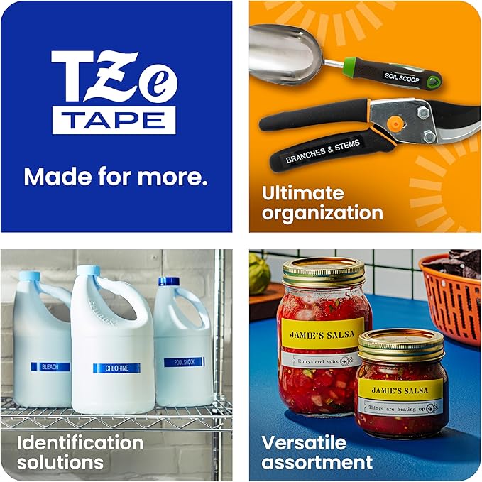 Brother Genuine TZe141~3/4" Black Print on Clear Label Tape. Each: 0.7 in x 26.2 ft (18 mm x 8 m)