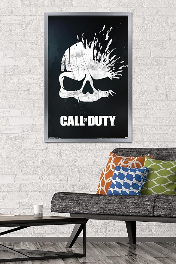 Trends International Call of Duty - Skull Wall Poster, 22.375" x 34", Silver Framed Version