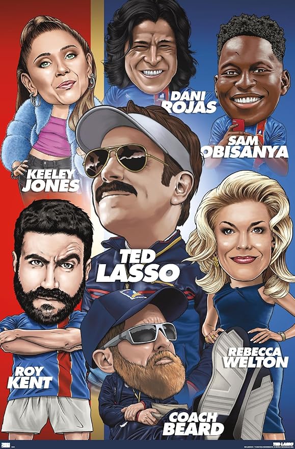 Ted Lasso - Character Grid Wall Poster, 22.4L" x 14.7W", Premium Unframed Version
