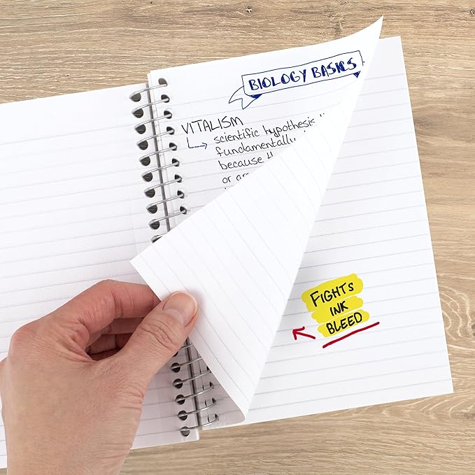 Five Star Spiral Notebook, 1 Subject, College Ruled Paper, 4-3/8" x 7", Personal Size, 80 Sheets, Fights Ink Bleed, Water Resistant Cover, Prom Pink (450048R)
