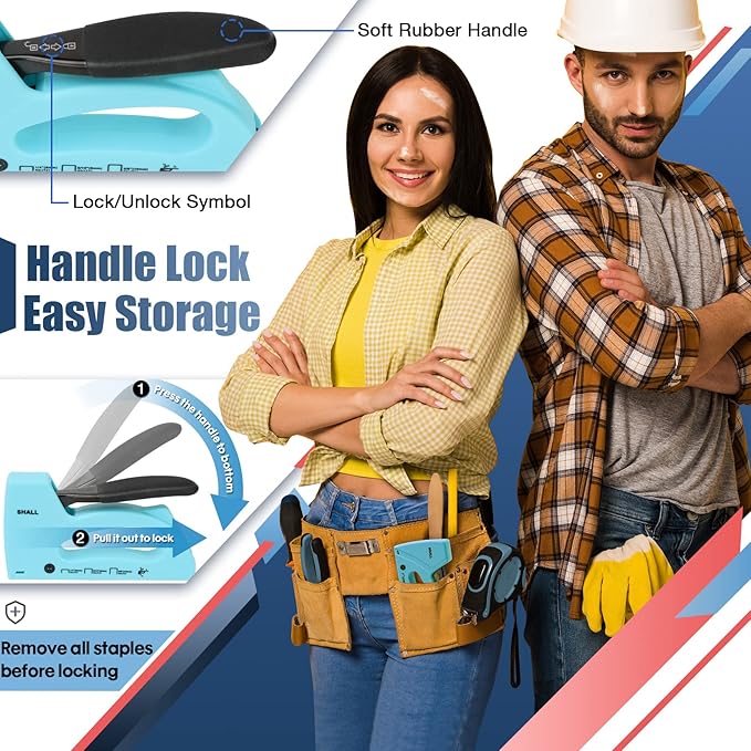 SHALL Light Duty Staple Gun for Wood - Upholstery Staple Gun with 1600pcs JT21 Staples 1/4, 5/16, 3/8 inch and Staple Remover - Fabric Stapler Gun for Crafts, DIY, Decoration
