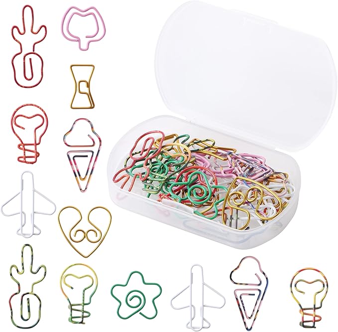 Mr. Pen- Cute Paper Clips, Assorted Colors, 24 pcs, Cute Planner Clips