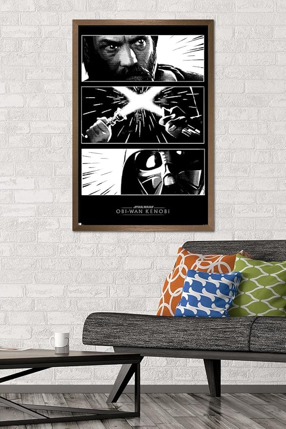 Trends International Star Wars: Obi-Wan Kenobi - Panels Wall Poster, 22.375" x 34", Bronze Framed Version