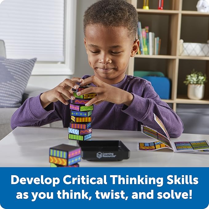 Learning Resources Brainometry Cubed, 3D Puzzle, Fidget Toys, Puzzles, Sensory Toys, Fidget Cube, Brain Games, Math Manipulatives, STEM Kits, Montessori
