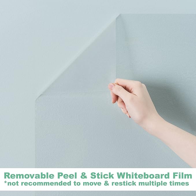 Think Board Clear Whiteboard Wall Sticker 24"x48" – Self-Adhesive Transparent Dry Erase Surface – Removable Message Board for Home, Office & Dorms – Great for Planning, Brainstorming & Organization