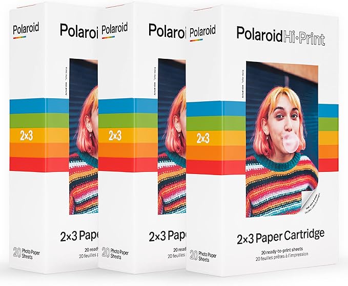 Polaroid Hi-Print Paper - Triple Pack of 2x3 Paper Cartridge (60 Sheets)