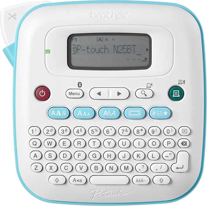 Brother P-Touch -N25BTV3 Personal Connected Label Maker, Bluetooth (Bundle), Design&Print2 app, Portable, Handheld, 3 Sample Label Tapes Included, Prints with Btag½â€ (12mm) Wide Tapes