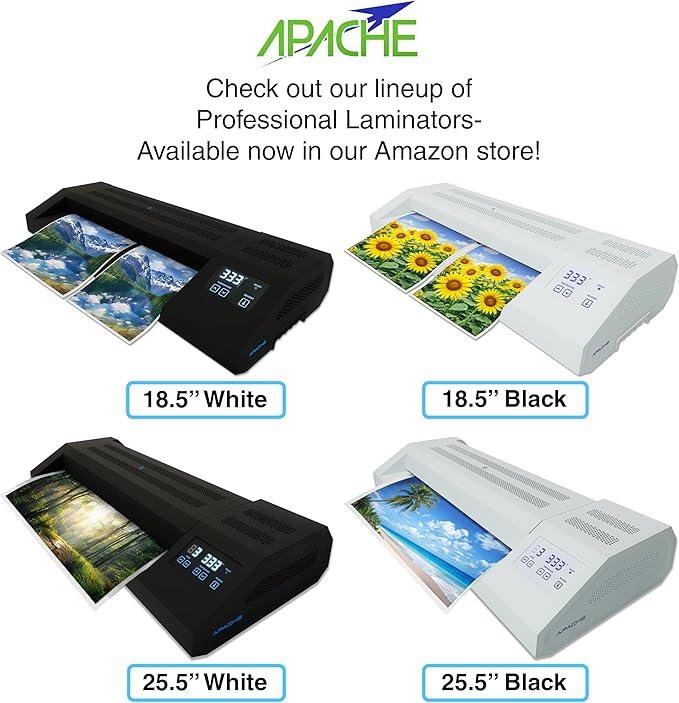Apache 100 Pack Laminating Pouches 10 mil, Holds 11 x 17 Inch Menu Size (11.5 x 17.5 Inch Sheets), Office and School Supplies, Thermal Laminating Sheets, Super Clear, Round Corner
